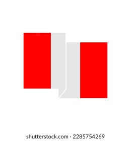 Peru flags icon set, Peru independence day icon set vector sign symbol