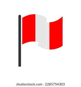 Peru flags icon set, Peru independence day icon set vector sign symbol