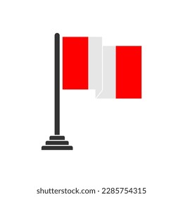 Peru flags icon set, Peru independence day icon set vector sign symbol