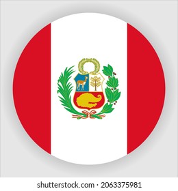 Icono de bandera de Perú plana
