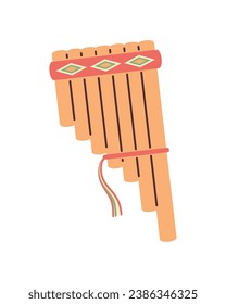 peru flute instrument illustration isolated