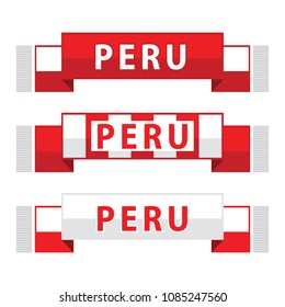 peru football or soccer scarves set