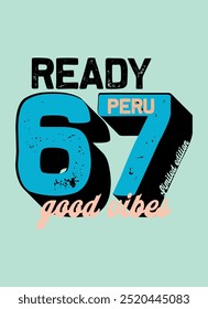 peru boas vibes, t-shirt design vetor da moda