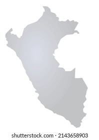 Peru grey map. vector illustration 