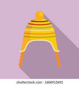 Peru hat icon. Flat illustration of Peru hat vector icon for web design