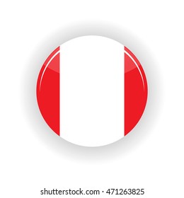 Peru icon circle isolated on white background. Lima icon vector illustration