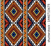 Peru ikat tribal pattern vector seamless. Ethnic border african fabric texture. Traditional knitted embroidery art print. Gypsy background for home textile, blanket, cushion, clothing and backdrop.