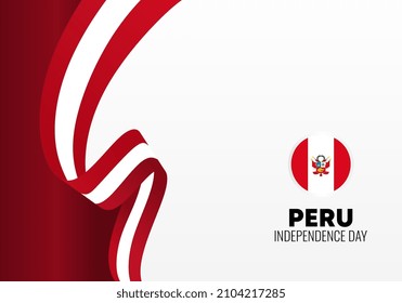 Peru independence day background banner poster for national celebration on July 28 th.