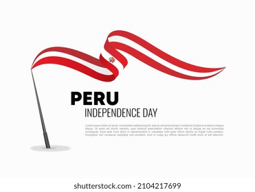 Peru independence day background banner poster for national celebration on July 28 th.