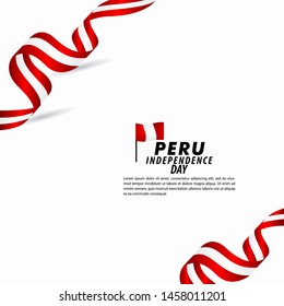 Peru Independence Day Celebration Vector Template Design Illustration