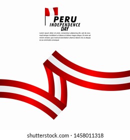 Peru Independence Day Celebration Vector Template Design Illustration