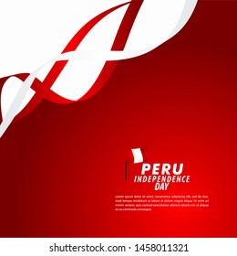 Peru Independence Day Celebration Vector Template Design Illustration