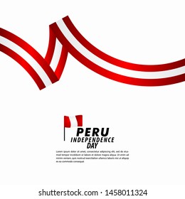 Peru Independence Day Celebration Vector Template Design Illustration