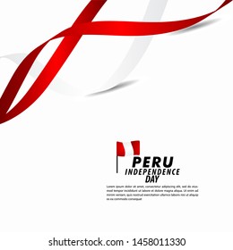 Peru Independence Day Celebration Vector Template Design Illustration