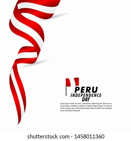 Peru Independence Day Celebration Vector Template Design Illustration