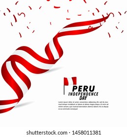 Peru Independence Day Celebration Vector Template Design Illustration