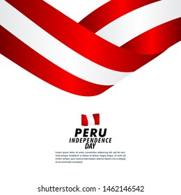 Peru Independence Day Celebration Vector Template Design Illustration