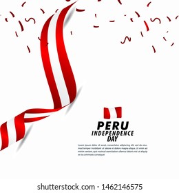 Peru Independence Day Celebration Vector Template Design Illustration