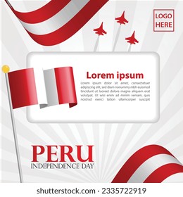 Diseño de plantillas para el día de la independencia de Perú