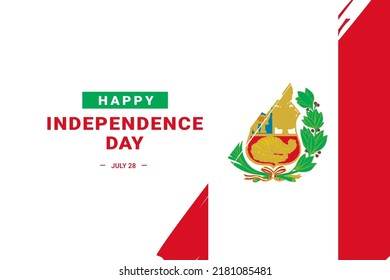Peru Independence Day. Vector Illustration. The illustration is suitable for banners, flyers, stickers, cards, etc.