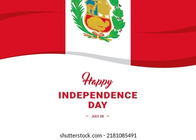 Peru Independence Day. Vector Illustration. The illustration is suitable for banners, flyers, stickers, cards, etc.