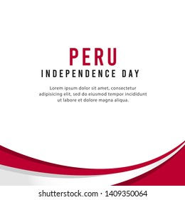 Peru independence day vector template. Design for banner, greeting cards or print.