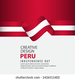 Peru Independent Day Poster Creative Design Illustration Vector Template