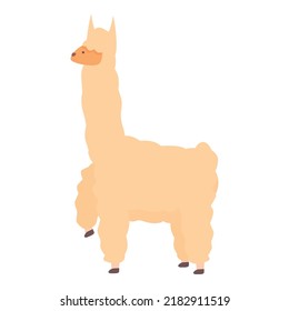 Peru lama icon cartoon vector. Funny cute. Cool baby