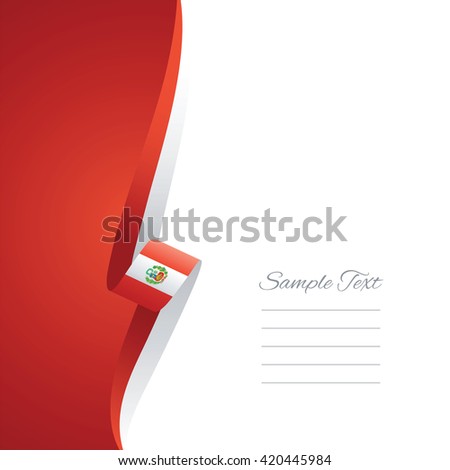 Peru left side brochure cover vector