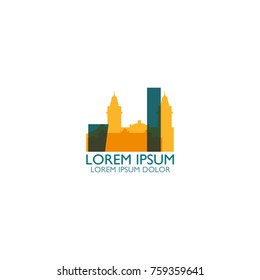 Peru Lima city landscape modern panorama silhouette skyline vector logo icon