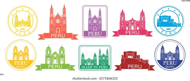 Peru logo. Isolated Peru on white background