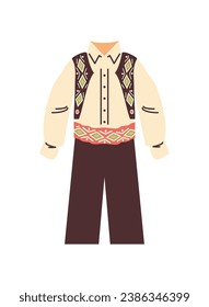 peru male costume illustration isolated