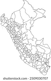 PERU MAP with its administrative divisions and regions