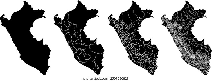 PERU MAP with its administrative divisions and regions