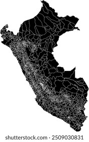 PERU MAP with its administrative divisions and regions