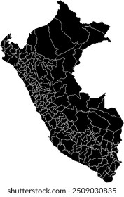 PERU MAP with its administrative divisions and regions