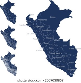 PERU MAP with its administrative divisions and regions