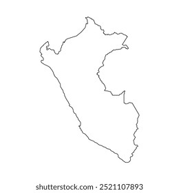 Peru map icon illustration design
