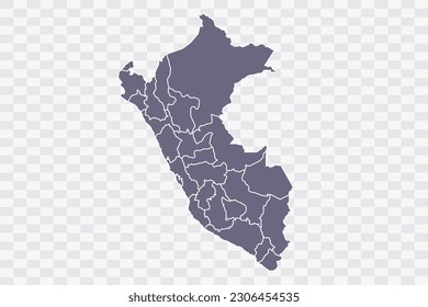 Peru Map Pewter Color auf weißem Hintergrund Qualitäts-Dateien Png