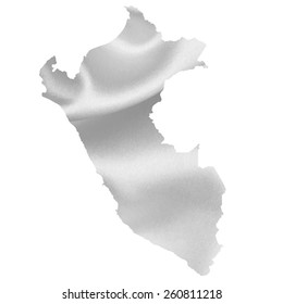Peru map silhouette