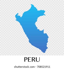 Peru map in South America continent illustration design