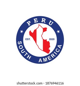 Peru Map Vector , Country Logo