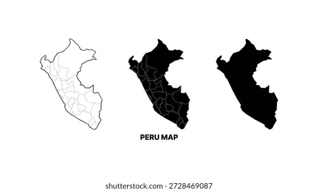Peru map vector illustration design