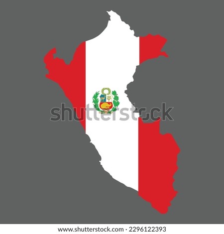 Peru map vector illustration peru flag detailed concept .