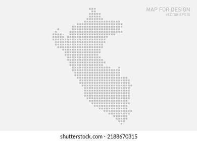 Peru Map - World map International vector template with grey pixel, grid, grunge, halftone style isolated on white background for education, infographic, design - Vector illustration eps 10