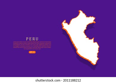 Peru Map World Map Vector Template Stock Vector Royalty Free Shutterstock