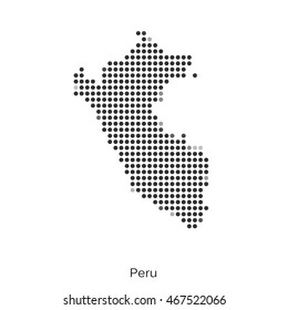 Peru map for your design, illustration, vector image concept