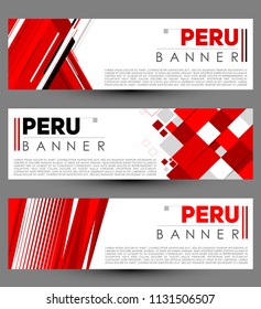 Peru modern banner template vector set design