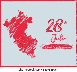 Peru national day. 28 July. vector