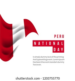 Peru National Day Vector Template Design Illustration